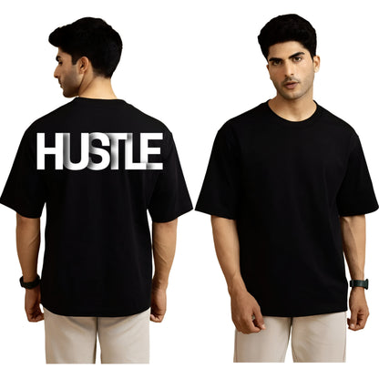 Oversized T-Shirt - "HUSTLE" Back Print