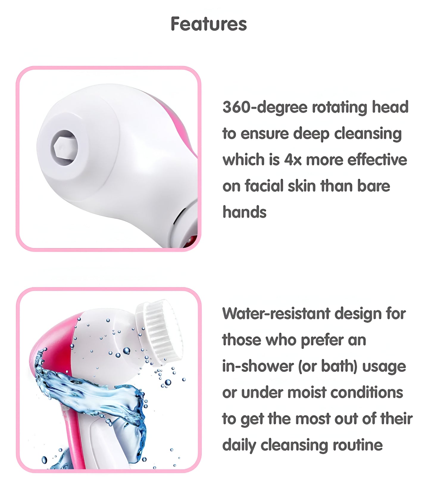 LumiGlow Pro 5 In 1 Portable Facial Massager